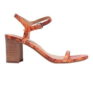 New Madewell Sweet Tulip Snake Embossed Holly Leather Sandal